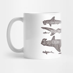 Surf Hammerhead Sharks Internal Hawaiian Pattern Mug